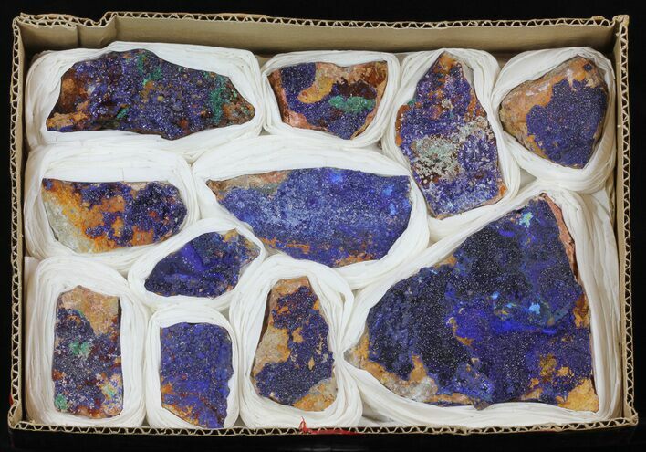 Azurite & Malachite on Matrix Wholesale Lot - Specimens #61604